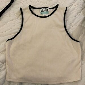 Cropped racer back tank